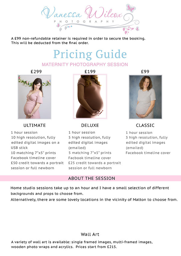 Maternity pricing V2