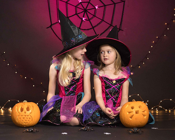 Child photography in the studio Halloween