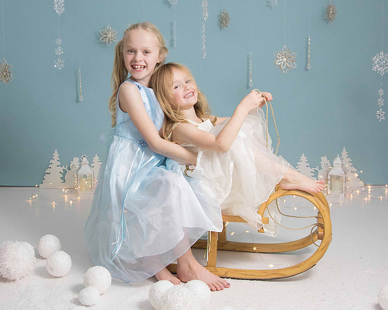 Child photography in the studio Christmas