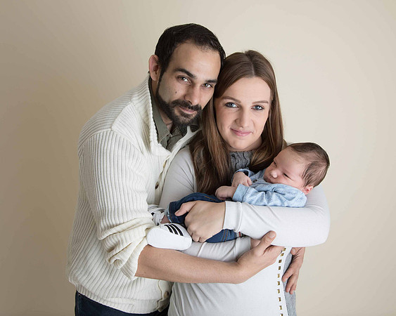 Parents with newborn baby boy
